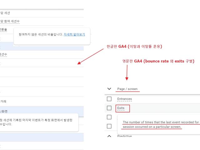 GA4에는 이탈률이 없다? (이탈률 vs 이탈)